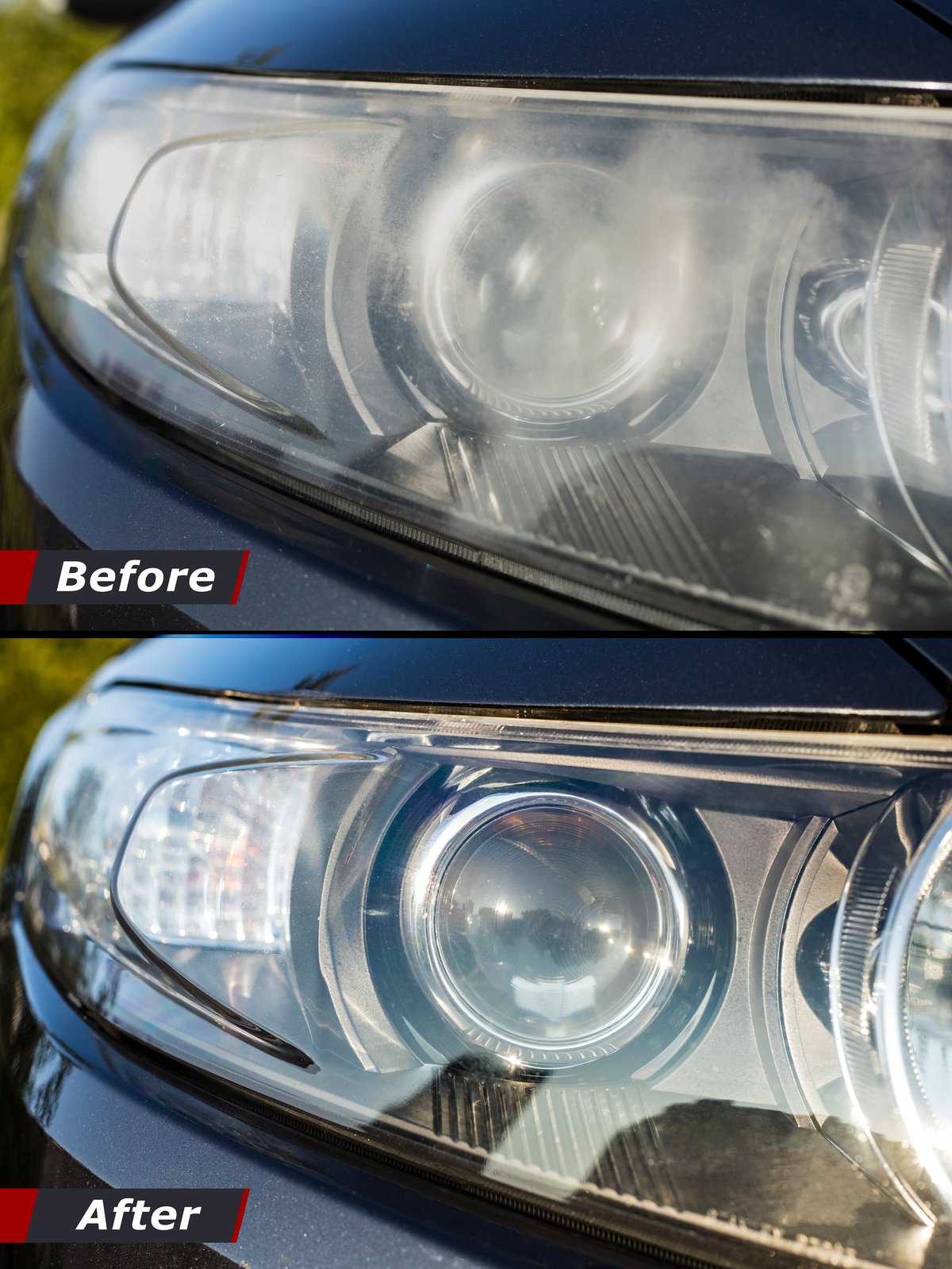 Polishing the optics of car headlamps